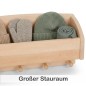 Preview: Großes Ablagefach bietet zusätzlichen Stauraum für Mützen, Schals, Handschuhe und Accessoires
